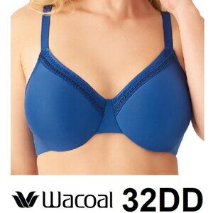 Wacoal Perfect Primer Contour Underwire T-Shirt Bra Convertible Blue 32DD